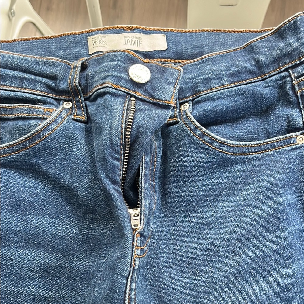 Topshop Blue Skinny Jeans Classic Denim